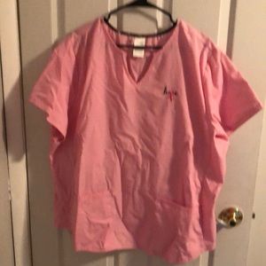 Pink scrub top
